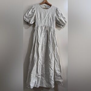 & Other Stories Cream Long Sleeve Dress